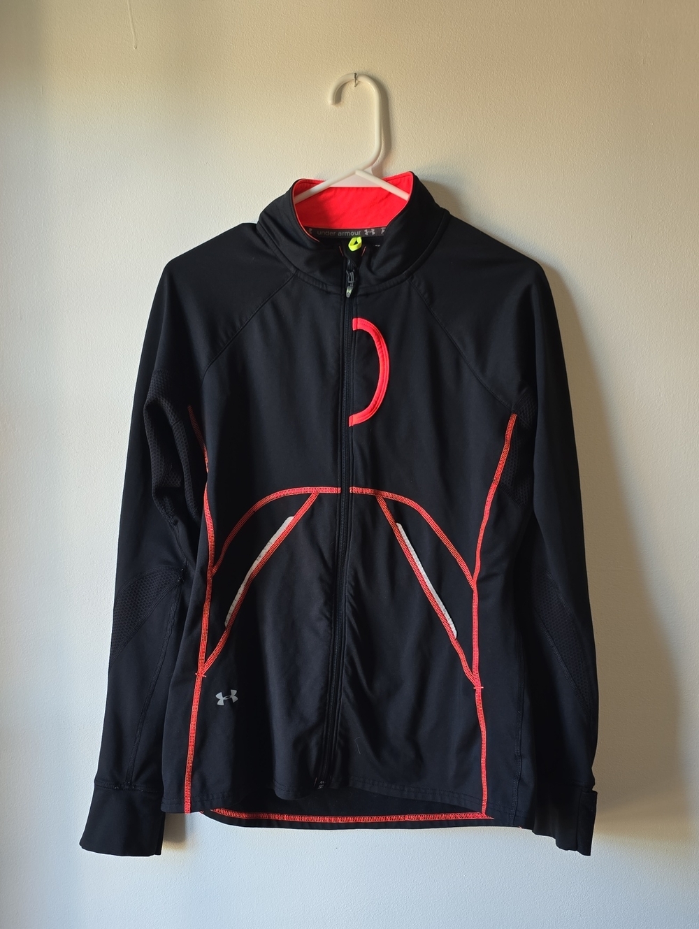 Under Armour Black Jacket with Coral Accents